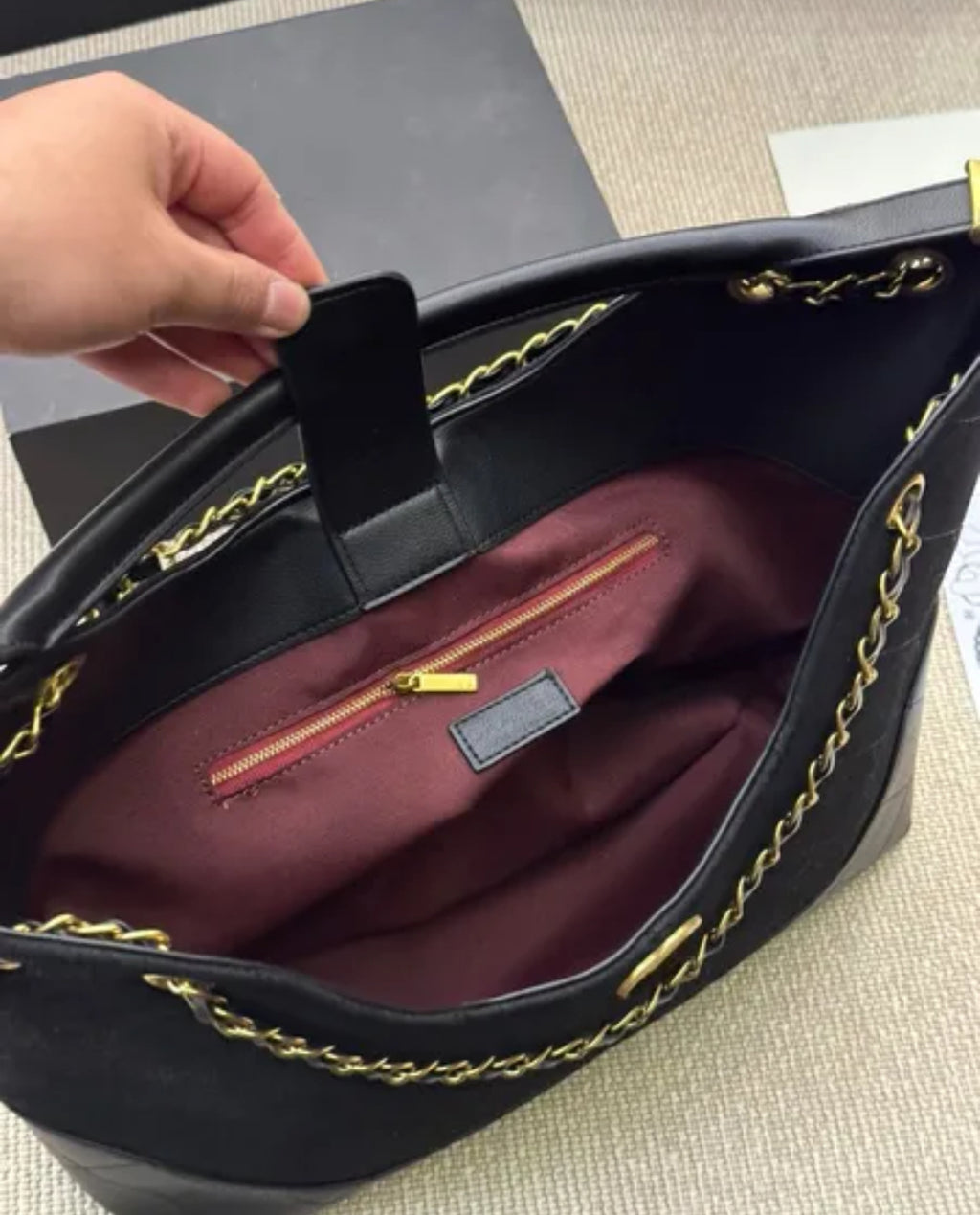 Suede Hobo Tote