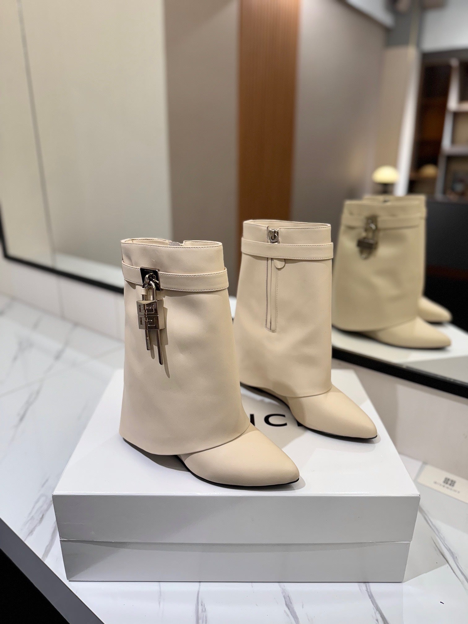 Leather Shark Boots
