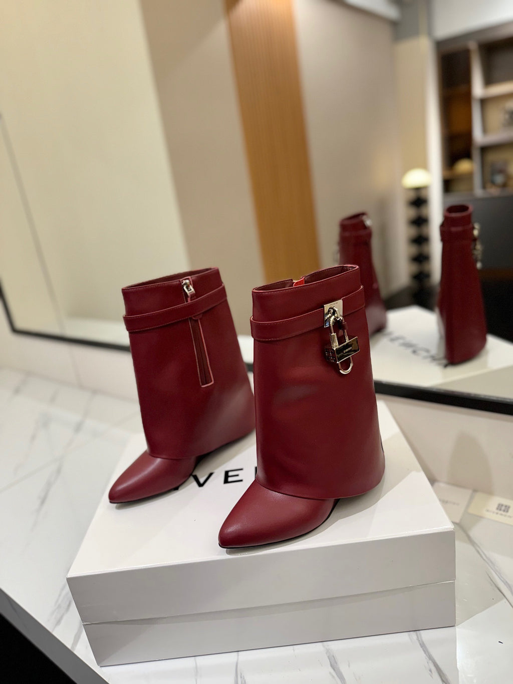 Leather Shark Boots