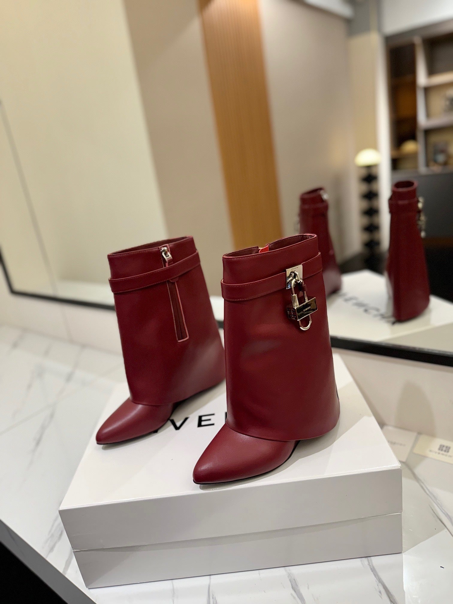 Leather Shark Boots