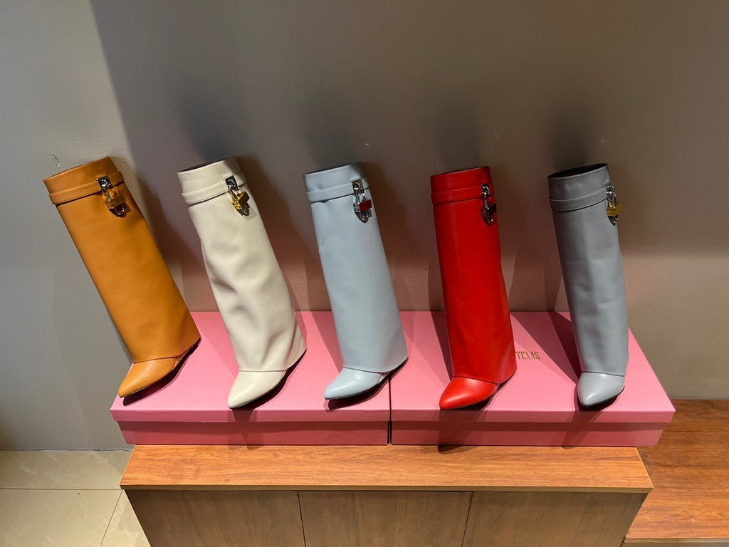 Leather Shark Boots
