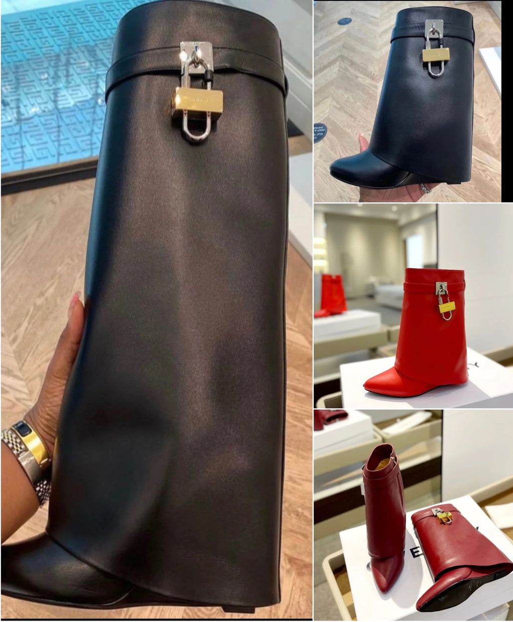Leather Shark Boots