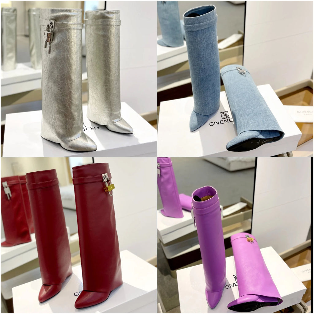 Leather Shark Boots