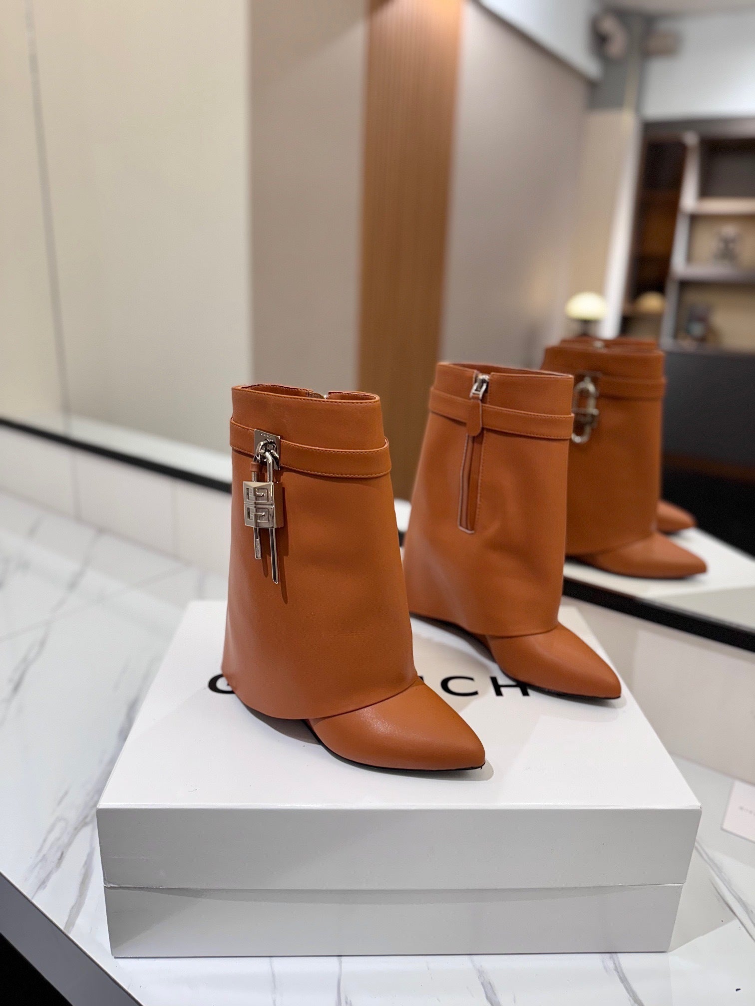 Leather Shark Boots