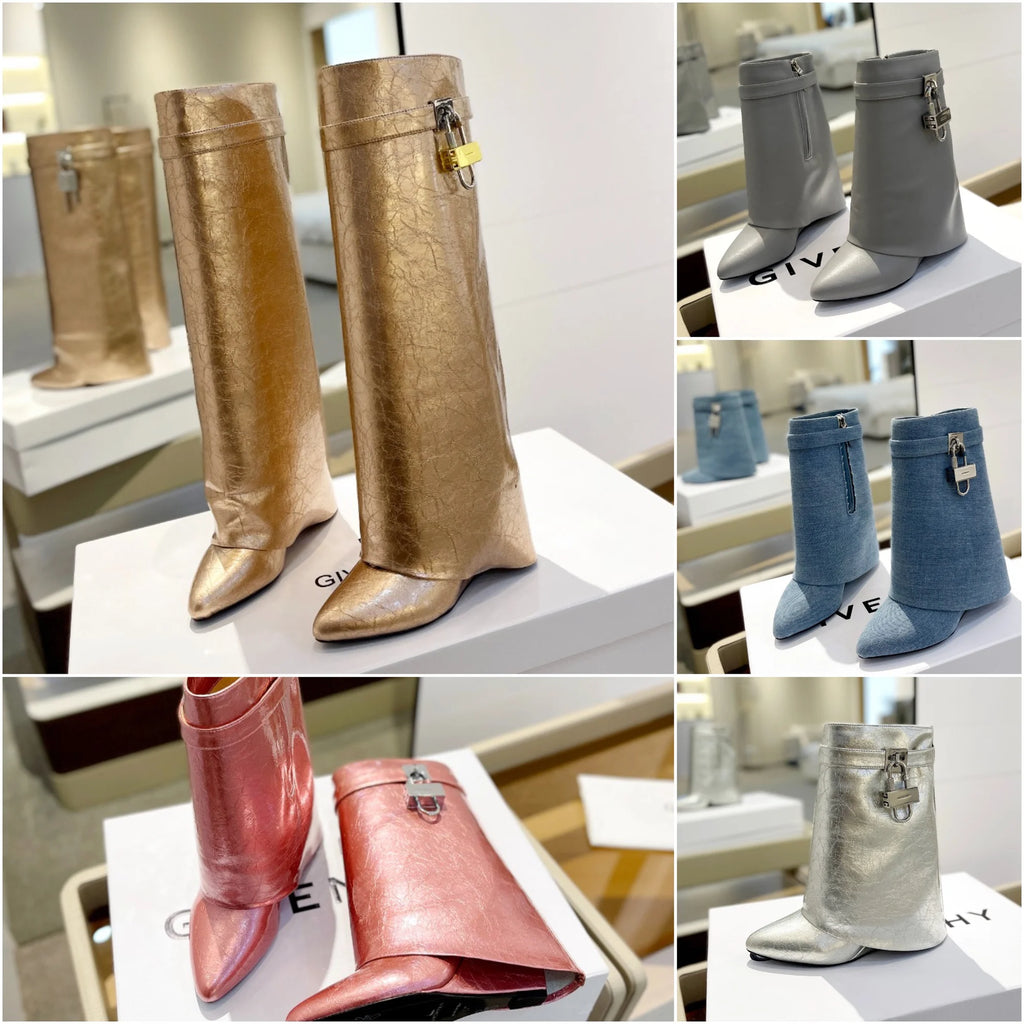 Leather Shark Boots