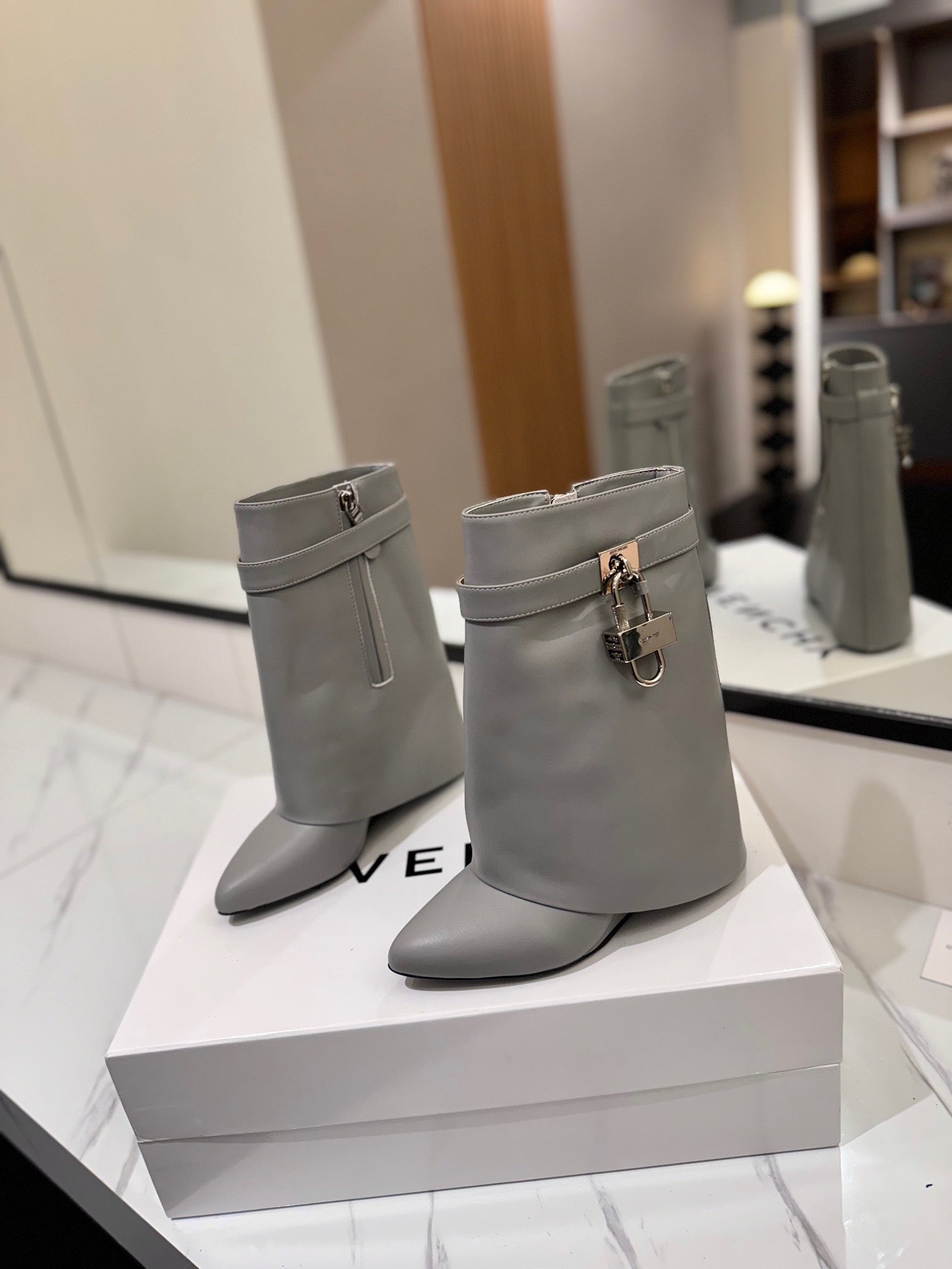 Leather Shark Boots