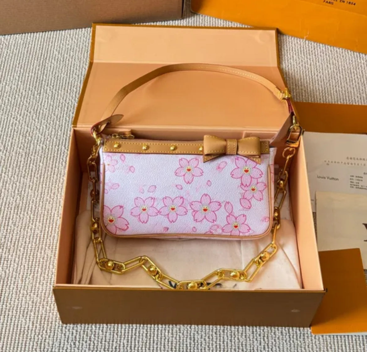 Cherry Blossom Pouch Bag
