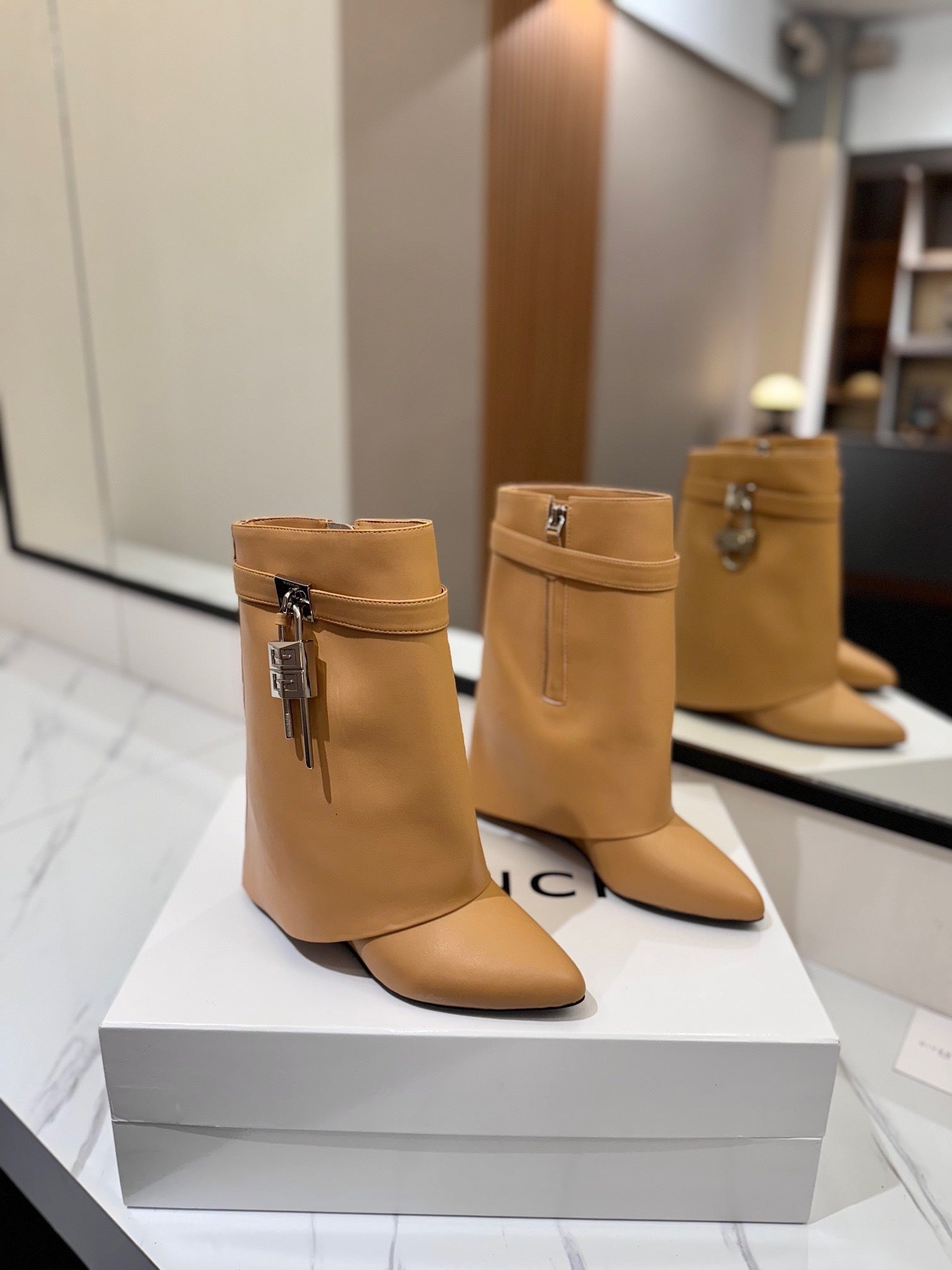 Leather Shark Boots